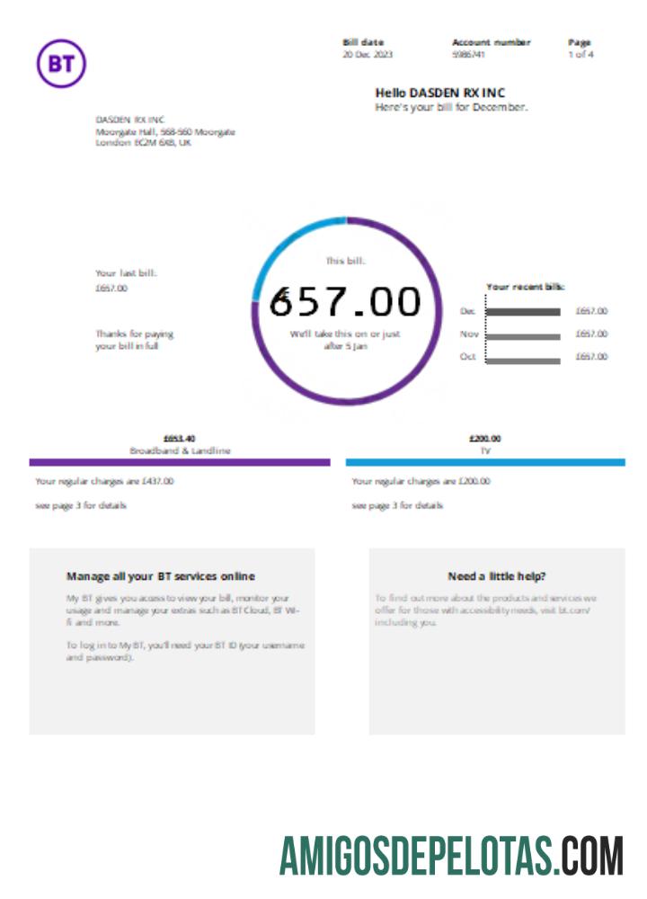 Projeto de lei de serviços públicos de telecomunicações da BT, SCR modelo